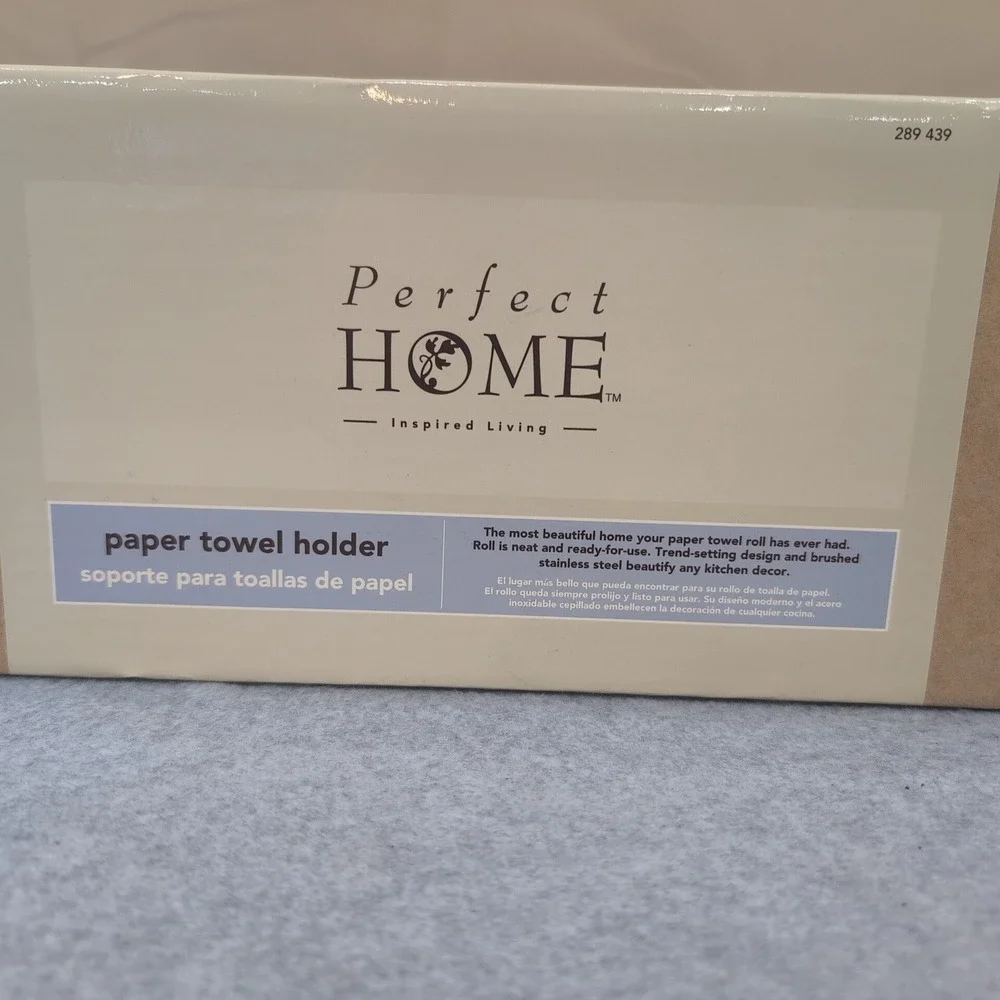 Perfect Home Stainless Steel Kitchen Paper Towel Holder Organizer - Picture 6 of 6